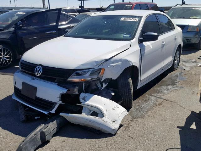 3VW2K7AJ4EM411227 - 2014 VOLKSWAGEN JETTA BASE WHITE photo 2