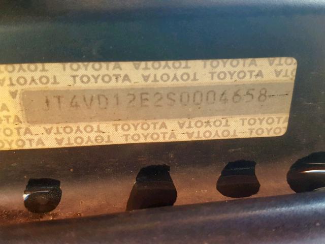 JT4VD12E2S0004658 - 1995 TOYOTA T100 XTRAC GREEN photo 10