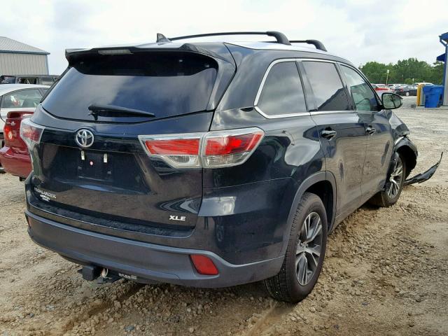 5TDKKRFHXGS506477 - 2016 TOYOTA HIGHLANDER BLACK photo 4