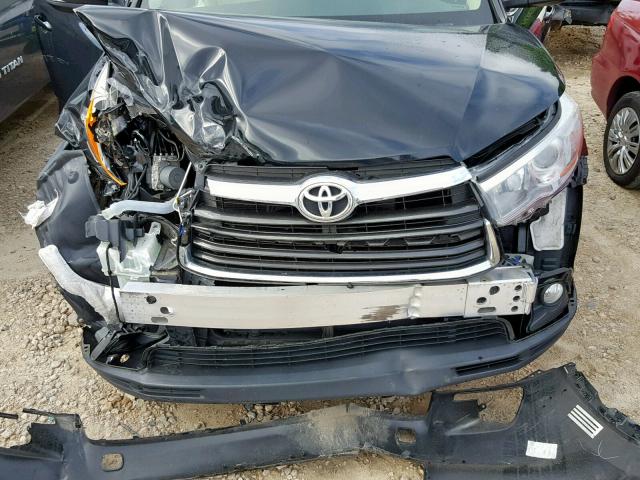 5TDKKRFHXGS506477 - 2016 TOYOTA HIGHLANDER BLACK photo 7