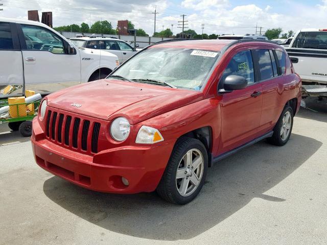 1J8FF47W97D205161 - 2007 JEEP COMPASS RED photo 2