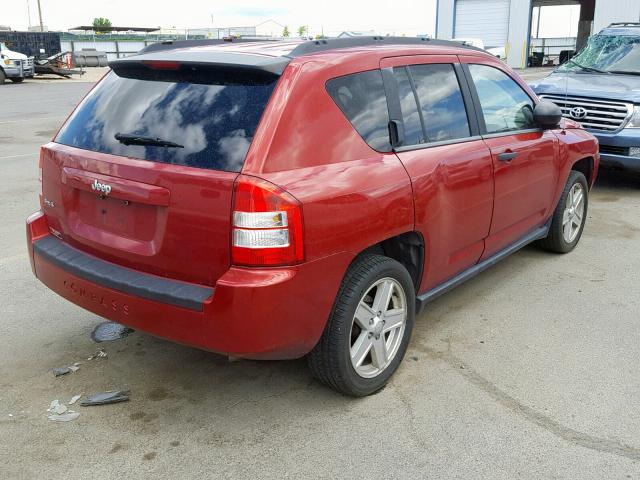 1J8FF47W97D205161 - 2007 JEEP COMPASS RED photo 4