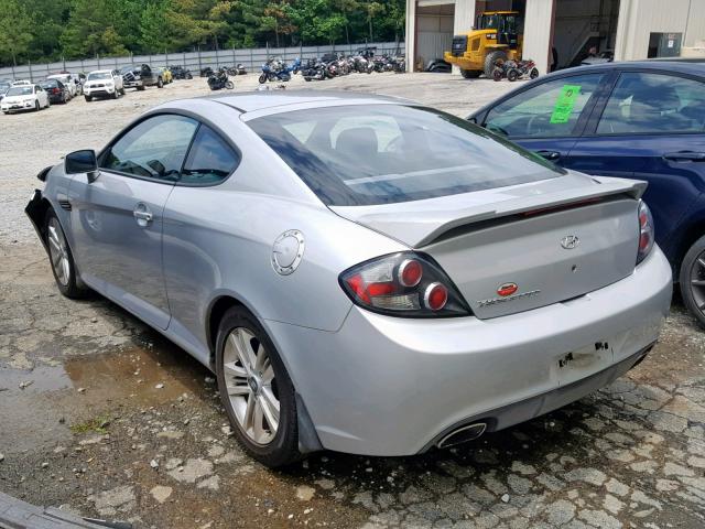 KMHHM66D58U276162 - 2008 HYUNDAI TIBURON GS SILVER photo 3