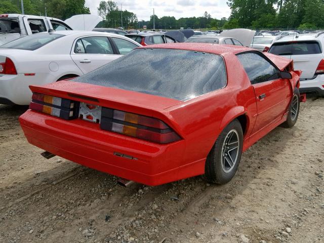 1G1FP23E1LL118451 - 1990 CHEVROLET CAMARO RS RED photo 4