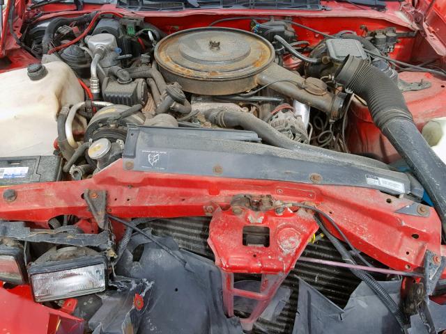 1G1FP23E1LL118451 - 1990 CHEVROLET CAMARO RS RED photo 7