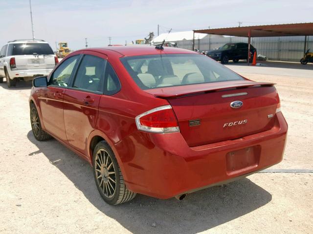 1FAHP3GN9BW151541 - 2011 FORD FOCUS SES RED photo 3