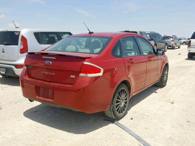 1FAHP3GN9BW151541 - 2011 FORD FOCUS SES RED photo 4