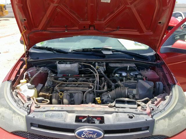 1FAHP3GN9BW151541 - 2011 FORD FOCUS SES RED photo 7