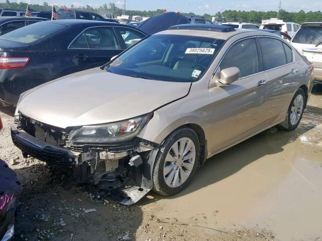 1HGCR3F8XDA036801 - 2013 HONDA ACCORD EXL TAN photo 2