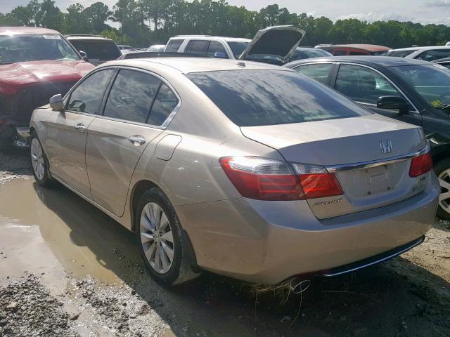 1HGCR3F8XDA036801 - 2013 HONDA ACCORD EXL TAN photo 3