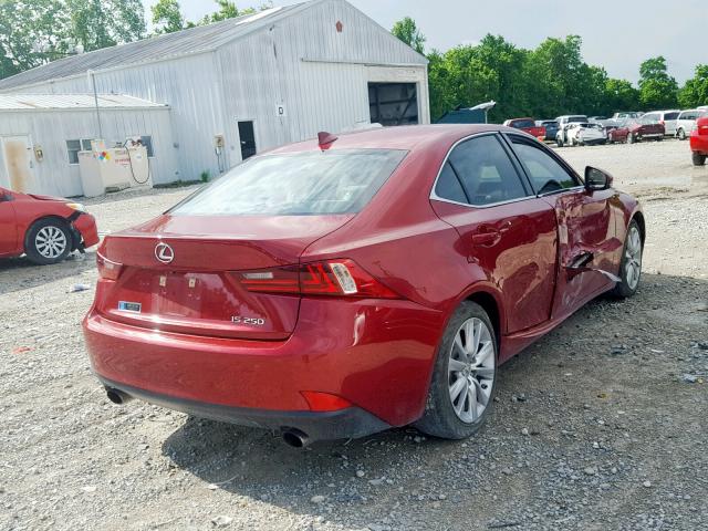 JTHBF1D25F5071388 - 2015 LEXUS IS 250 RED photo 4