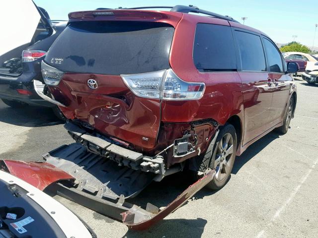 5TDXZ3DC7HS773258 - 2017 TOYOTA SIENNA SE BLACK photo 4