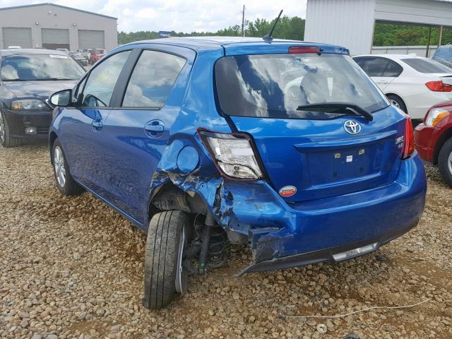 VNKKTUD32HA074089 - 2017 TOYOTA YARIS L BLUE photo 3