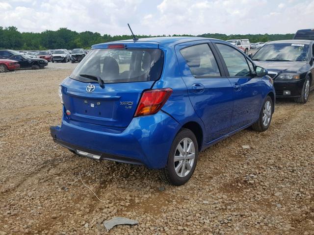 VNKKTUD32HA074089 - 2017 TOYOTA YARIS L BLUE photo 4