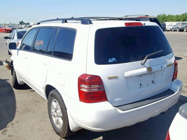 JTEGD21A110018560 - 2001 TOYOTA HIGHLANDER WHITE photo 3