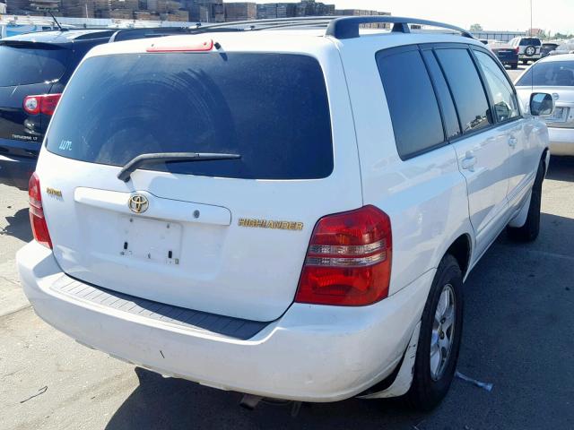 JTEGD21A110018560 - 2001 TOYOTA HIGHLANDER WHITE photo 4