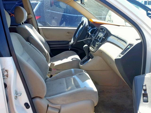 JTEGD21A110018560 - 2001 TOYOTA HIGHLANDER WHITE photo 5