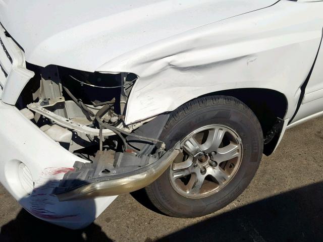 JTEGD21A110018560 - 2001 TOYOTA HIGHLANDER WHITE photo 9