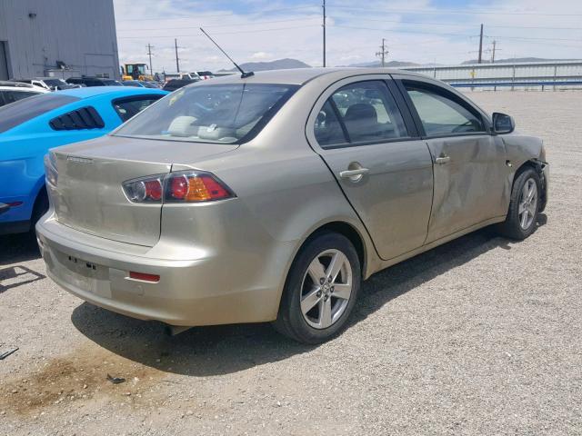 JA3AU26U68U007472 - 2008 MITSUBISHI LANCER ES TAN photo 4