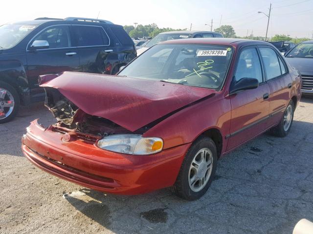 1Y1SK52871Z441779 - 2001 CHEVROLET GEO PRIZM 红色 照片 2