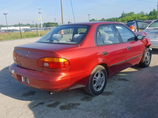 1Y1SK52871Z441779 - 2001 CHEVROLET GEO PRIZM 红色 照片 4