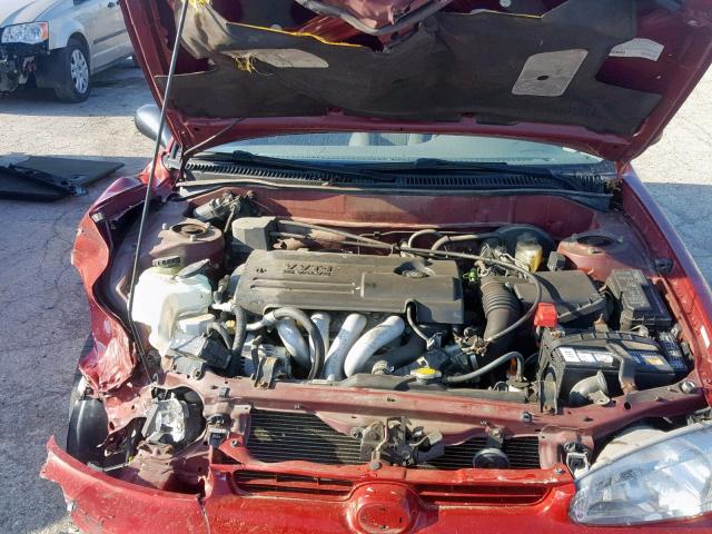 1Y1SK52871Z441779 - 2001 CHEVROLET GEO PRIZM 红色 照片 7