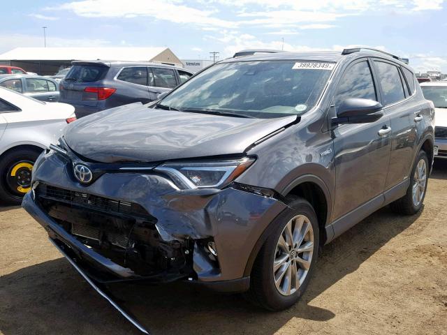 JTMDJREV2HD141714 - 2017 TOYOTA RAV4 HV LI GRAY photo 2