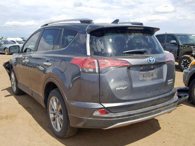 JTMDJREV2HD141714 - 2017 TOYOTA RAV4 HV LI GRAY photo 3