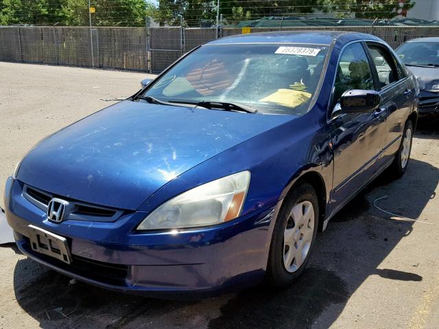 1HGCM56405A028375 - 2005 HONDA ACCORD LX BLUE photo 2