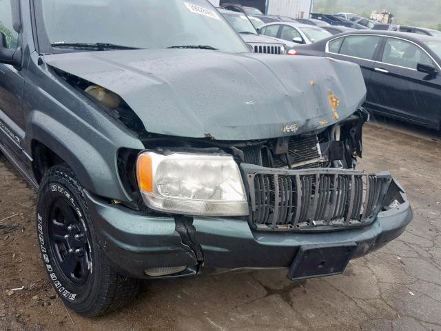 1J8GW68JX2C164699 - 2002 JEEP GRAND CHER GRAY photo 9