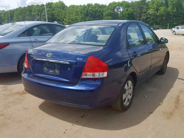 KNAFE121775481642 - 2007 KIA SPECTRA EX BLUE photo 4