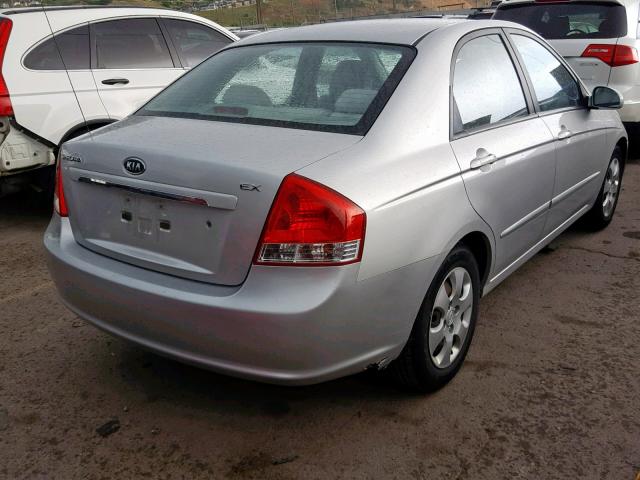 KNAFE122885493700 - 2008 KIA SPECTRA EX SILVER photo 4