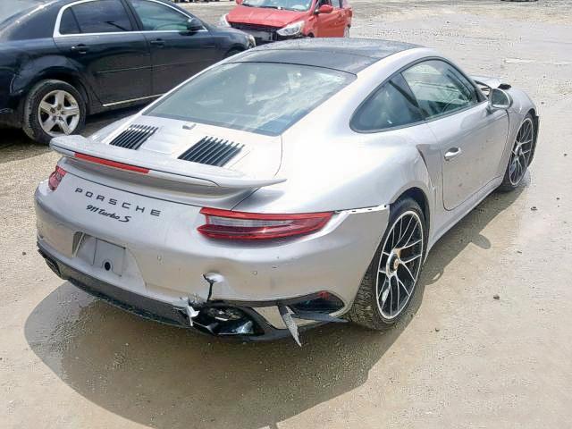 WP0AD2A94JS156243 - 2018 PORSCHE 911 TURBO SILVER photo 4