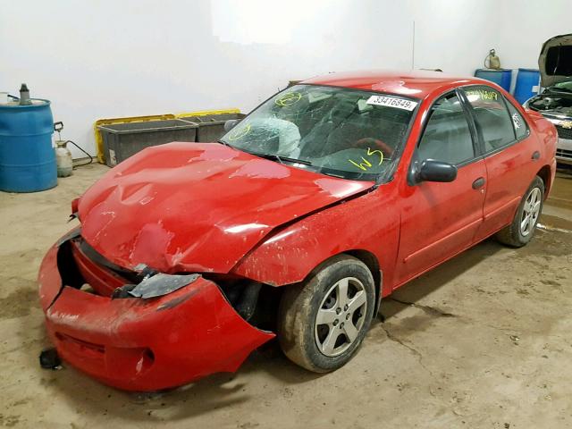 1G1JF52F547323547 - 2004 CHEVROLET CAVALIER L RED photo 2