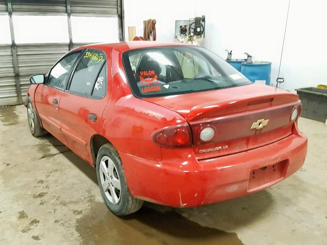 1G1JF52F547323547 - 2004 CHEVROLET CAVALIER L RED photo 3