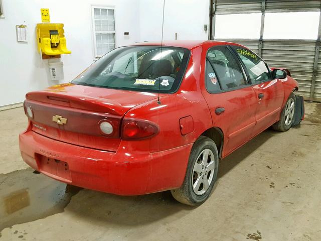 1G1JF52F547323547 - 2004 CHEVROLET CAVALIER L RED photo 4