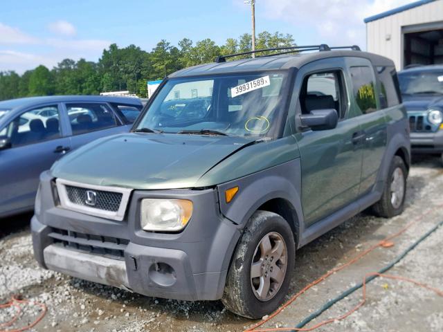 5J6YH186X5L000257 - 2005 HONDA ELEMENT EX GREEN photo 2