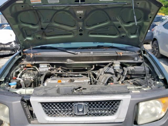 5J6YH186X5L000257 - 2005 HONDA ELEMENT EX GREEN photo 7