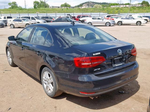 3VW2K7AJ4FM243851 - 2015 VOLKSWAGEN JETTA BASE BLACK photo 3