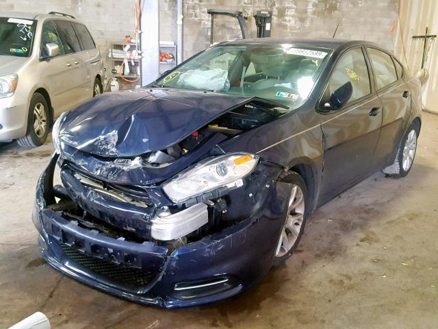 1C3CDFBA4DD320354 - 2013 DODGE DART SXT BLUE photo 2