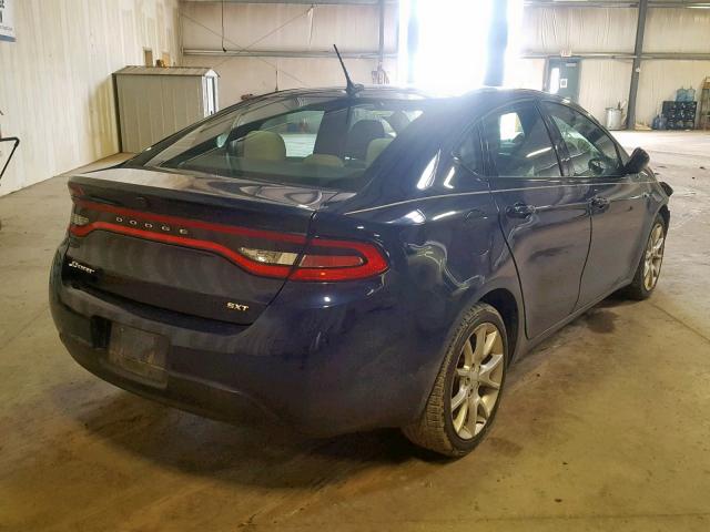 1C3CDFBA4DD320354 - 2013 DODGE DART SXT BLUE photo 4