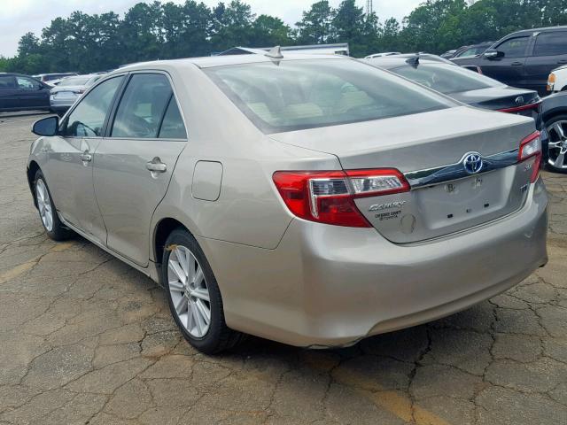 4T1BD1FK3DU096504 - 2013 TOYOTA CAMRY HYBR BEIGE photo 3