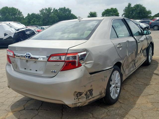 4T1BD1FK3DU096504 - 2013 TOYOTA CAMRY HYBR BEIGE photo 4