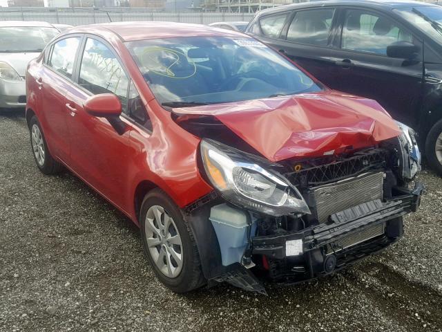 KNADM4A31E6352558 - 2014 KIA RIO LX RED photo 1