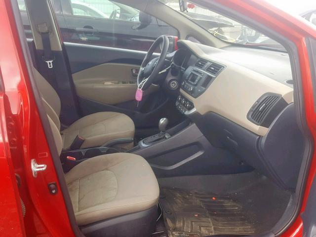 KNADM4A31E6352558 - 2014 KIA RIO LX RED photo 5