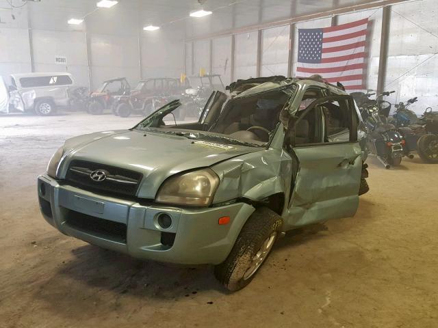 KM8JM12B75U105563 - 2005 HYUNDAI TUCSON GL GREEN photo 2