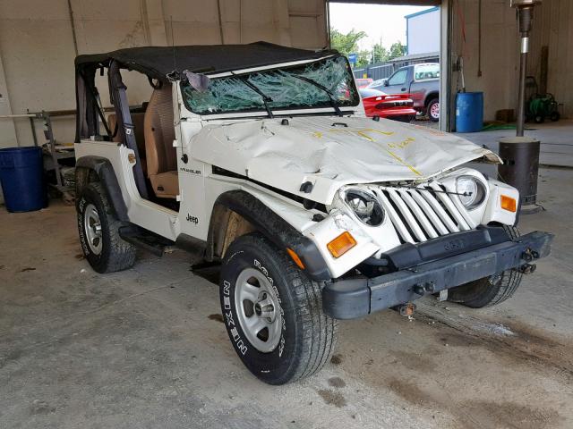 1J4FA29P7YP777565 - 2000 JEEP WRANGLER / WHITE photo 1