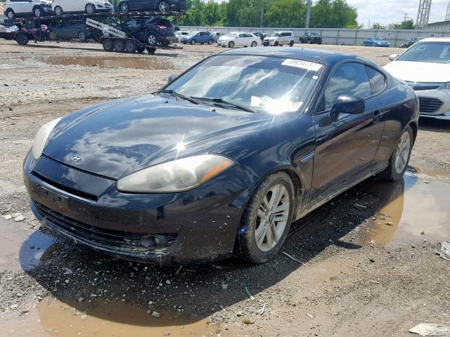 KMHHM66D88U284188 - 2008 HYUNDAI TIBURON GS BLACK photo 2