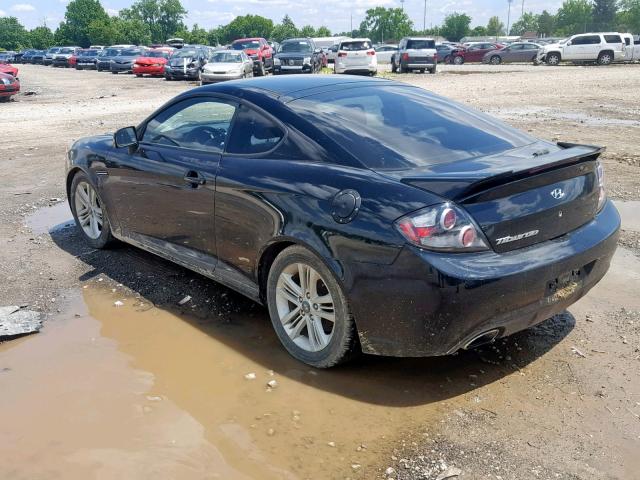 KMHHM66D88U284188 - 2008 HYUNDAI TIBURON GS BLACK photo 3