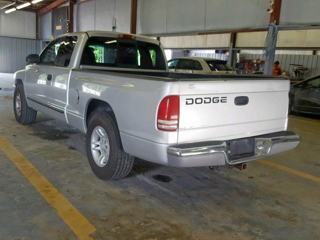 1B7GL22X71S114336 - 2001 DODGE DAKOTA SILVER photo 3